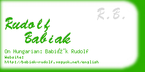 rudolf babiak business card